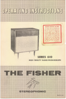 Fisher 610 - Owners Manual 